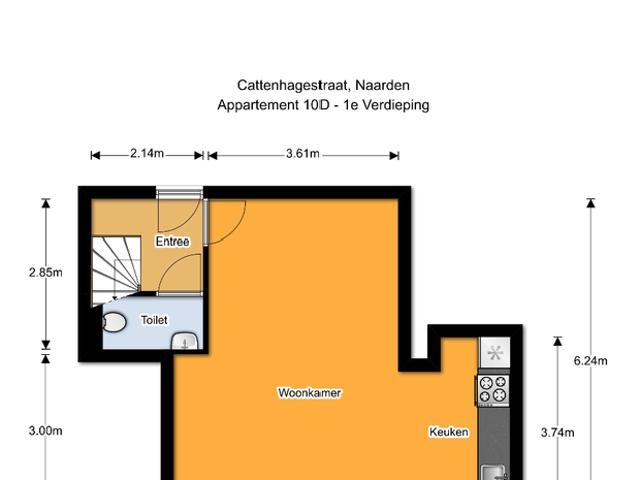 Appartement te huur in Naarden, Noord Holland