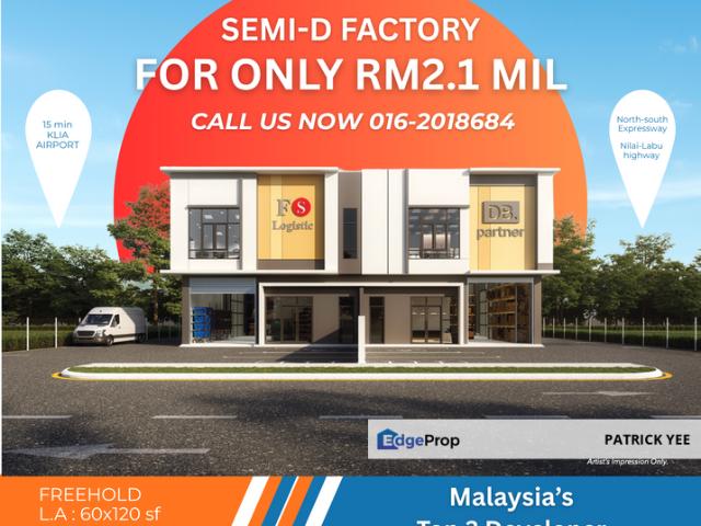 Warehouse for sale in Bandar Enstek, Seremban