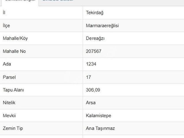 Marmaraereğlisi, Tekirdağ içerisinde satılık Arsa