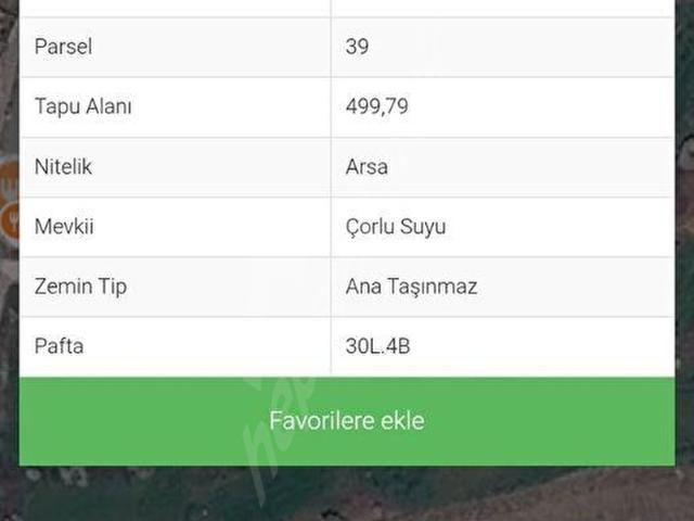 Muratlı içerisinde satılık Arsa