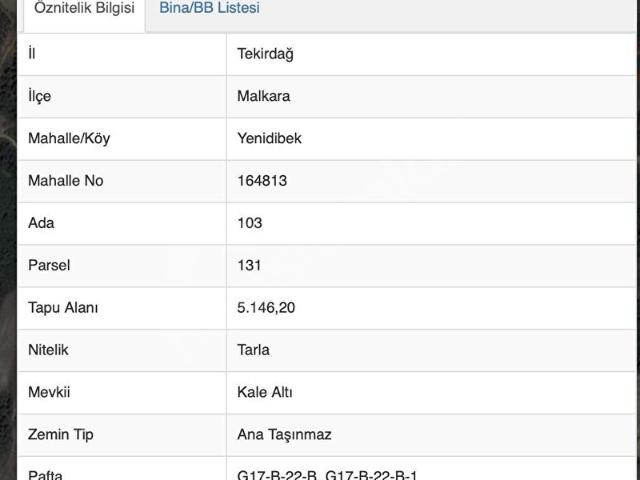 Malkara, Tekirdağ içerisinde satılık Arsa