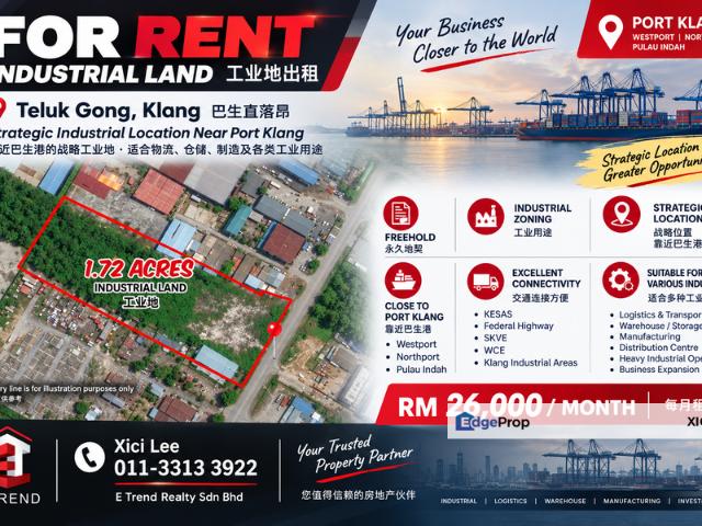 Warehouse for rent in Port Klang, Selangor