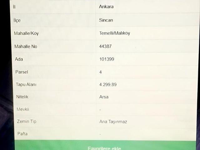 Sincan, Ankara içerisinde satılık Arsa