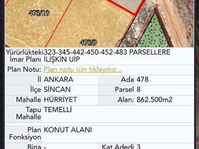 Sincan, Ankara içerisinde satılık Arsa