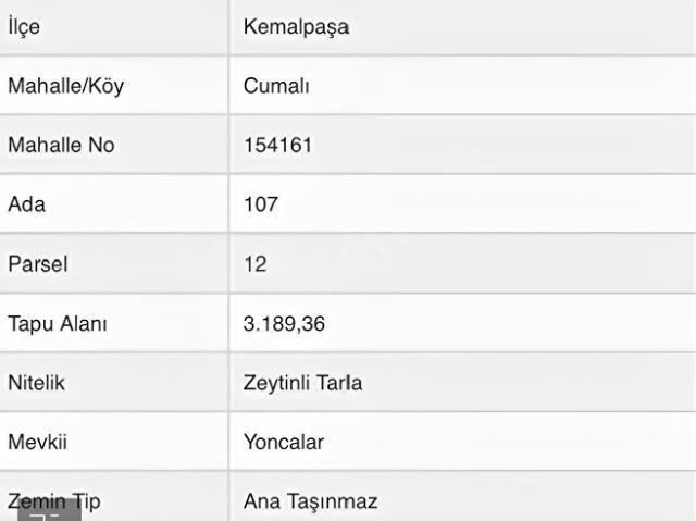 Kemalpaşa, İzmir içerisinde satılık Arsa