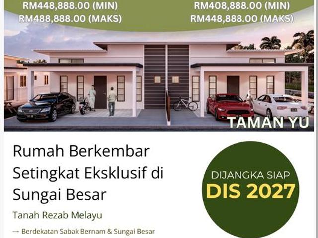 Residential House for sale in Sungai Besar, Selangor