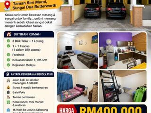 Terraced House for sale in Wellesley, Penang