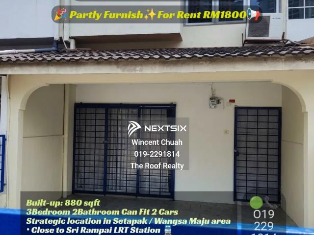House for rent in Taman Sri Rampai, Kuala Lumpur