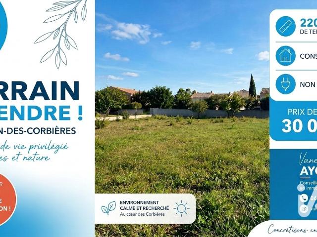 Terrain vente à Thézan-des-Corbières, Aude