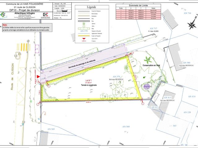 Terrain vente à La Haie-fouassière, Loire-Atlantique