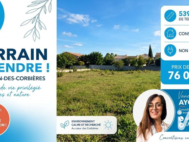 Terrain vente à Thézan-des-Corbières, Aude