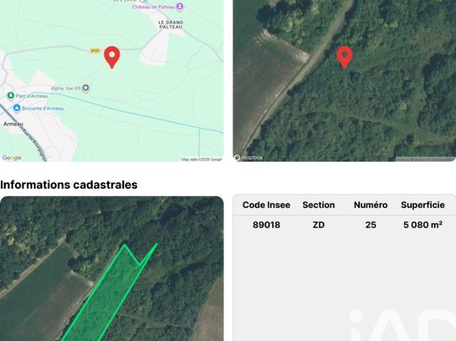 Terrain vente à Sens, Armeau