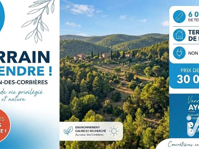Terrain vente à Narbonne, Thézan-des-corbières