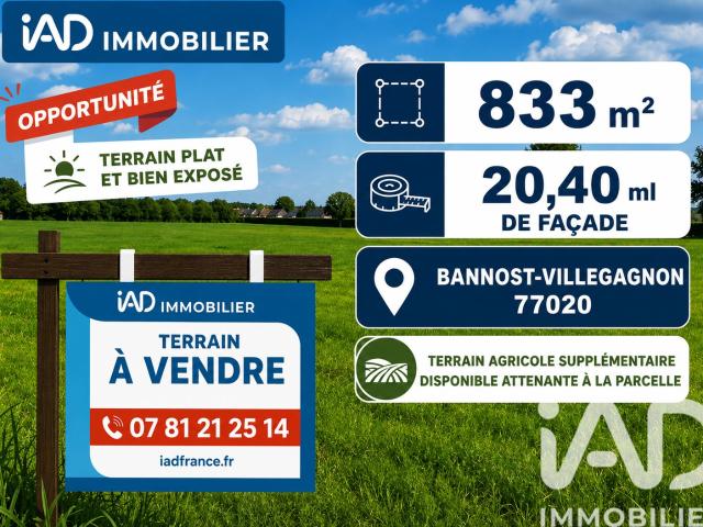 Terrain vente à Provins, Bannost-villegagnon