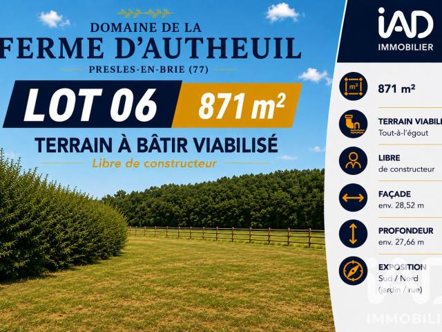 Terrain vente à Presles-en-Brie, Seine-et-Marne
