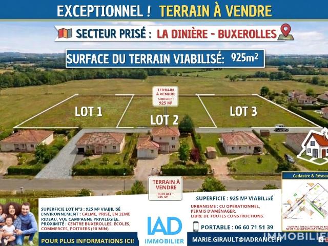 Terrain vente à Poitiers, Buxerolles