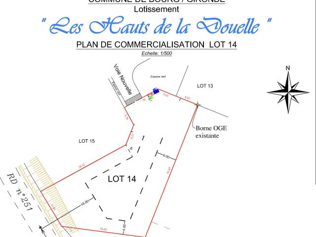Terrain vente à Le Moulin Rompu, Bourg