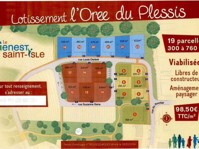 Terrain vente à Laval, Le Genest-saint-isle
