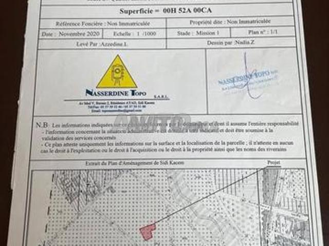 Propriété vente à Sidi Qacem