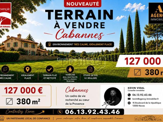 Terrain vente à Lotissement le Verger, Cabannes