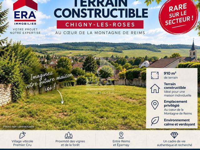 Terrain vente à Chigny-les-Roses, Marne