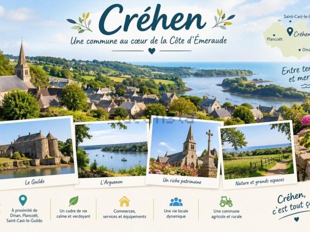 Terrain vente à La Pièce du Melleu, Créhen