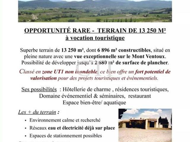 Terrain vente à Carpentras, Camaret-sur-aigues