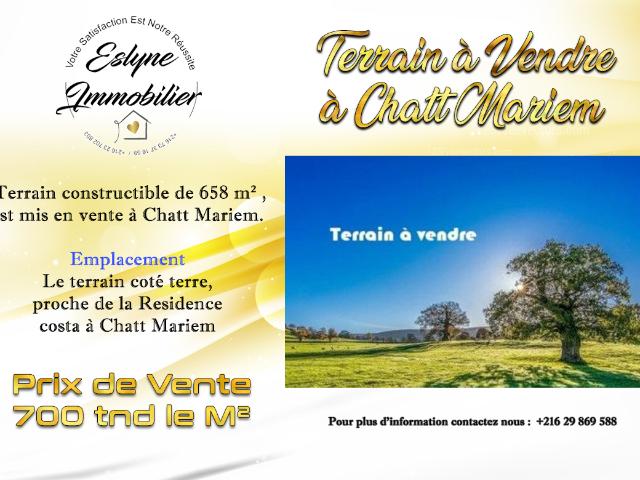 Terrain vente à Chatt Meriem