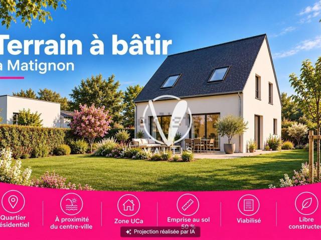 Terrain vente à Le Clos des Sablons, Matignon