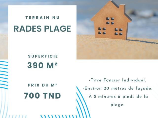 Terrain vente à Rades, Ben Arous
