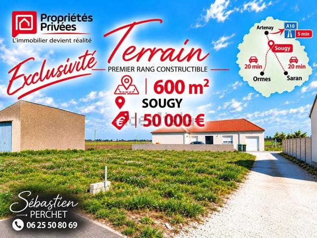 Terrain vente à Sougy, Loiret