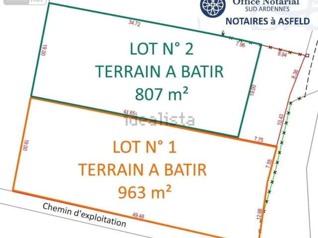 Terrain vente à Thugny-Trugny, Ardennes