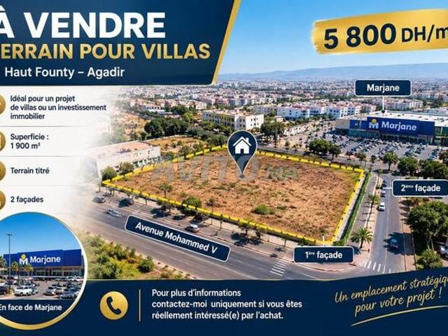 Propriété vente à Haut Founty, Agadir
