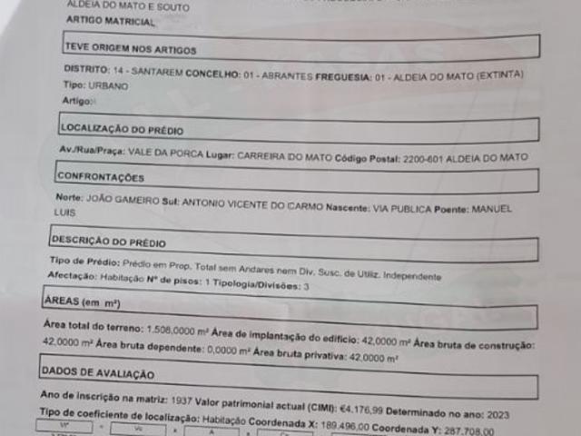 Terreno venda em Bairros, Abrantes