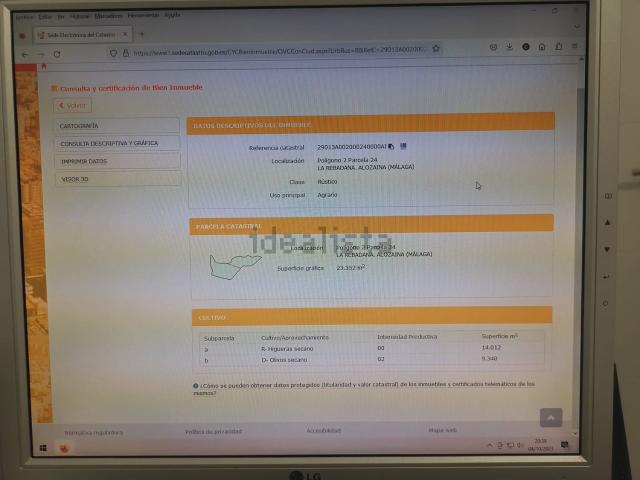 Terreno en venta en Casarabonela, Málaga