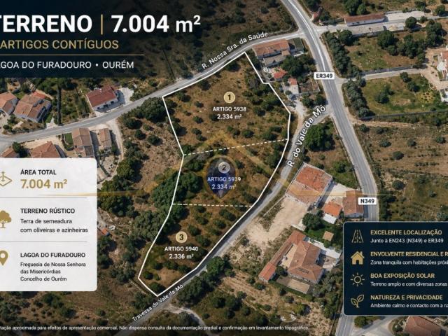 Terreno venda em Antiga Vila de Ourém, Ourém