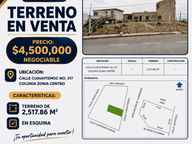 Terreno en venta en Monclova, Coahuila