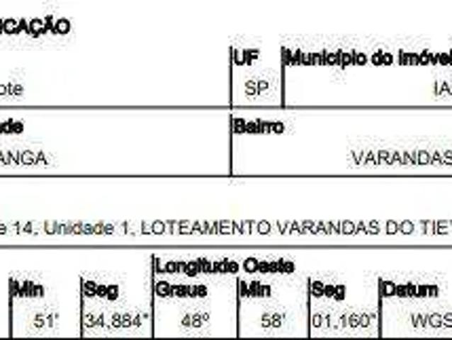Terreno venda em Iacanga