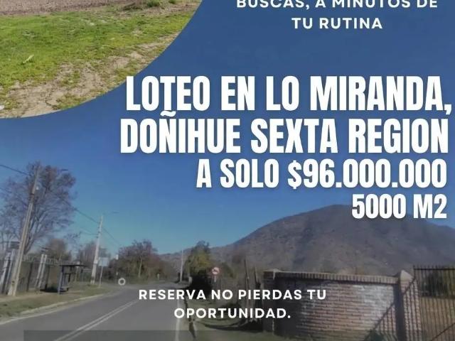 Terreno en venta en Doñihue, Libertador General Bernardo O'higgins