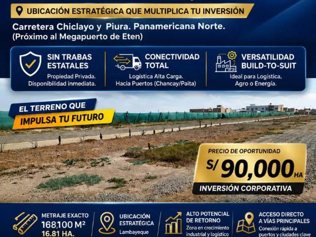 Terreno venta en Chiclayo, Lambayeque