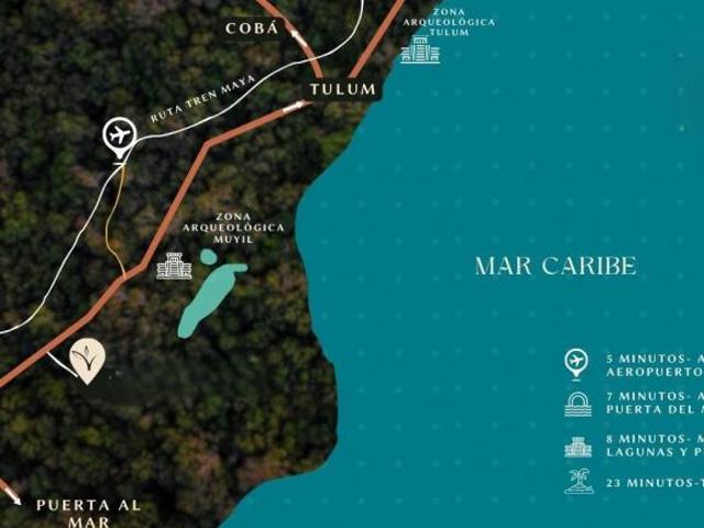 Terreno en Tulum reserva Sian Kaan cerca de ruinas de Muyil y tren Maya