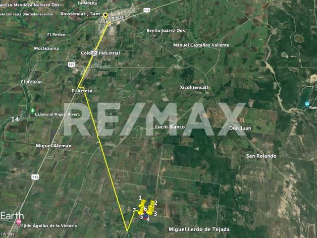 Terreno en venta en Xicoténcatl, Tamaulipas