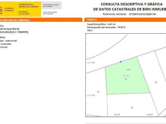Terreno en venta en Las Nieves, Adeje