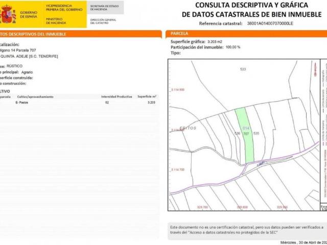 Terreno en venta en Adeje, Canarias