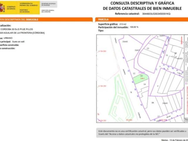 Terreno en venta en Aguilar De La Frontera, Andalucía