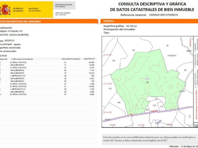 Terreno en venta en Valle del Almanzora, Andalucía