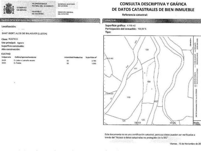 Terreno en venta en Noguera, Catalunya
