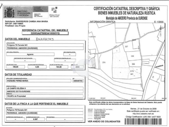 Terreno en venta en Ourense, Galicia