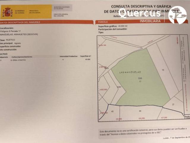 Terreno en venta en Arahuetes, Castilla y León