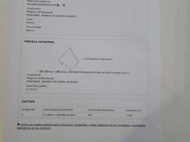 Terreno en venta en Aranda De Duero, Castilla y León